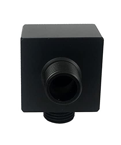 Wandanschlussbogen WD1 Black - 1/2" in Schwarz Matt - Eckig