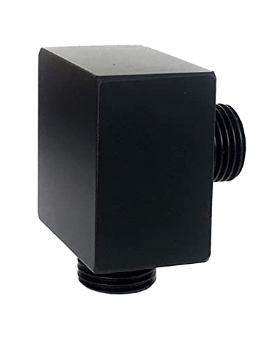 Wandanschlussbogen WD1 Black - 1/2" in Schwarz Matt - Eckig