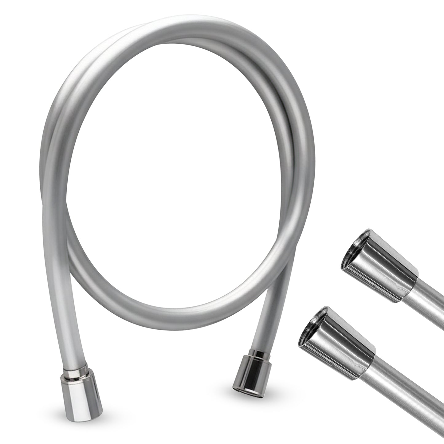 Duschschlauch Silber Matt in Länge: 60cm - 250cm