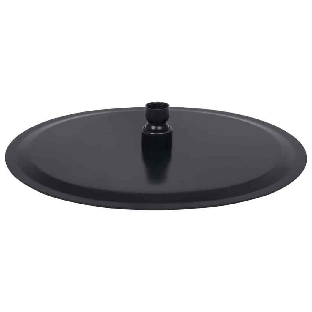 Regenduschkopf Schwarz Matt Rund in Größe 20cm - 40cm