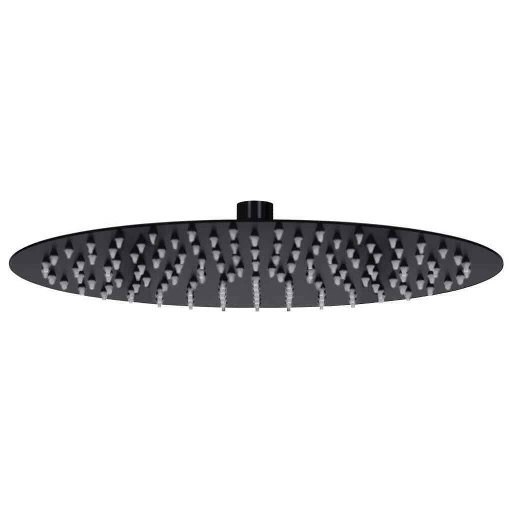 Regenduschkopf Schwarz Matt Rund in Größe 20cm - 40cm