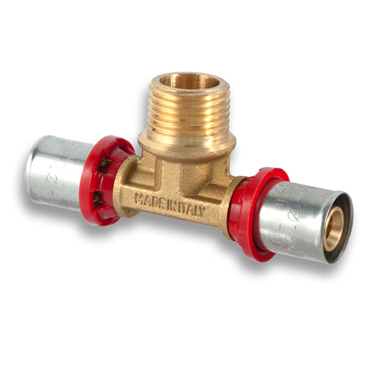 Pressfitting - T-Stück mit Außengewinde AG