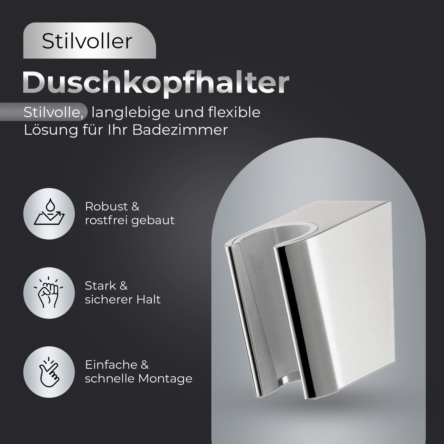 Duschkopfhalterung AD-5 Handbrause Halterung Duschkopfhalter