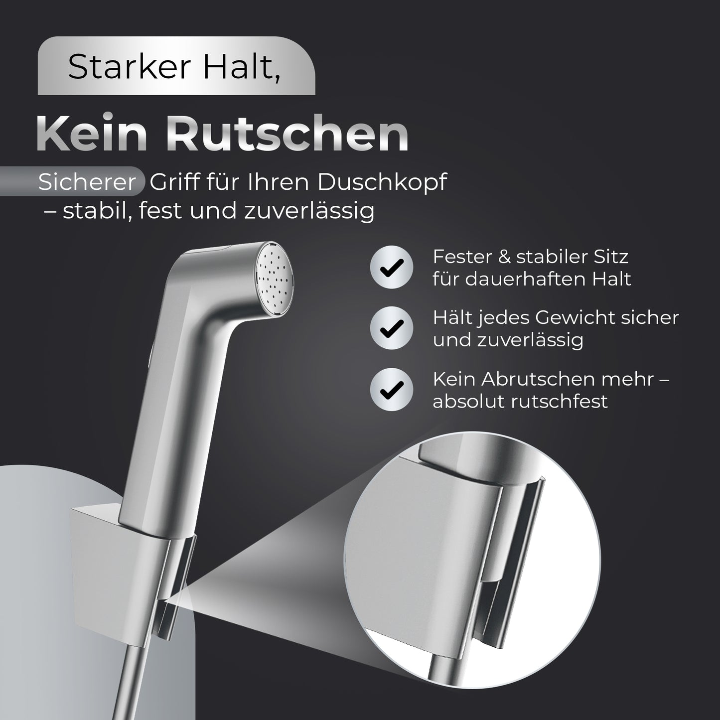 Duschkopfhalterung AD-5 Handbrause Halterung Duschkopfhalter