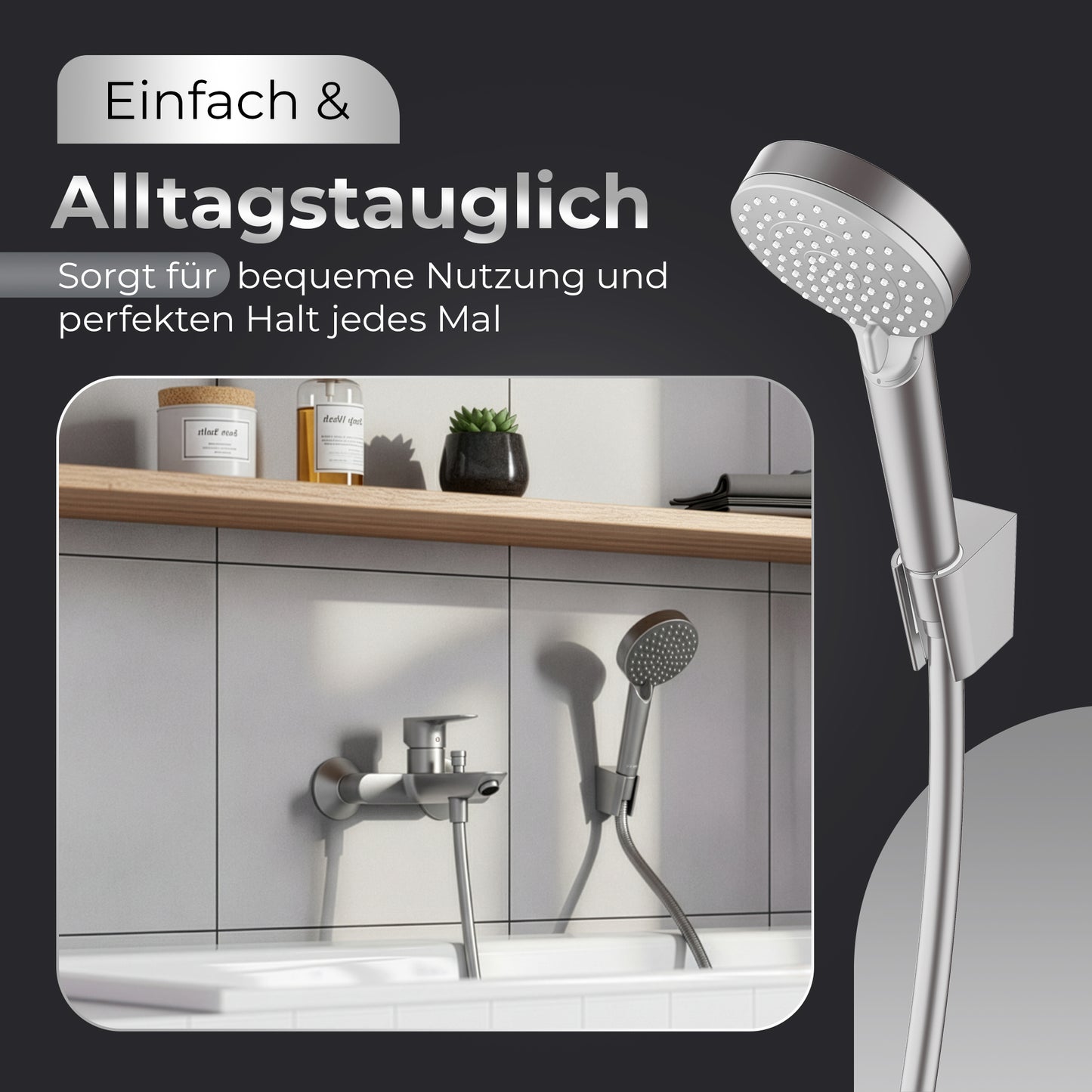 Duschkopfhalterung AD-5 Handbrause Halterung Duschkopfhalter