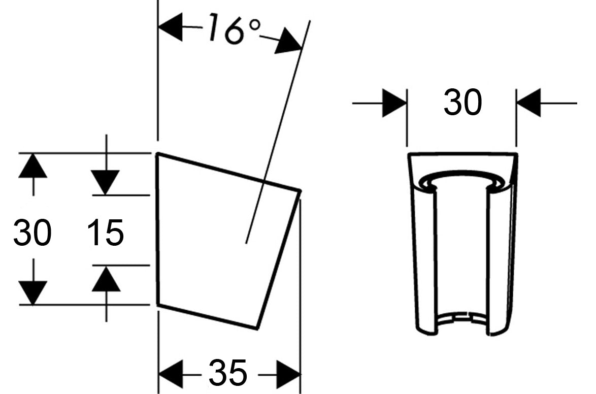 Duschkopfhalterung HD4 Schwarz Handbrause Halterung Duschkopfhalter