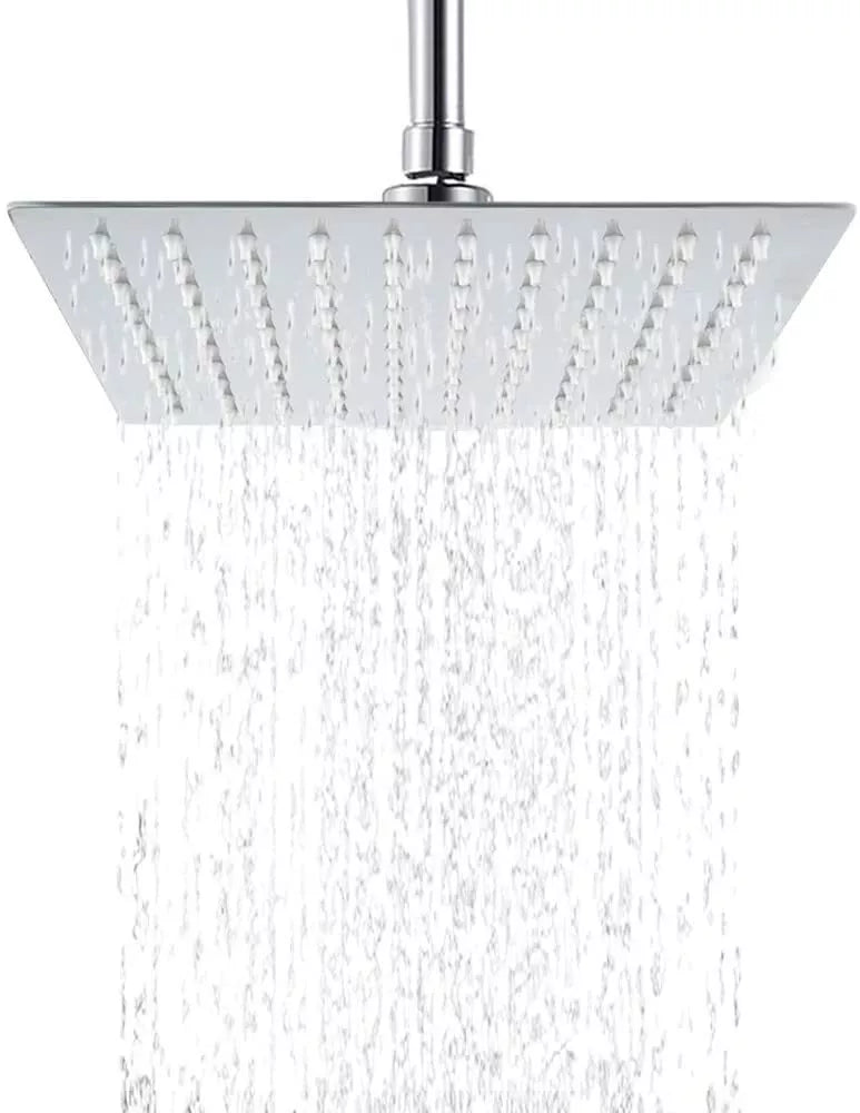 Regenduschkopf Edelstahl Quadratisch in Größe 20cm - 40cm